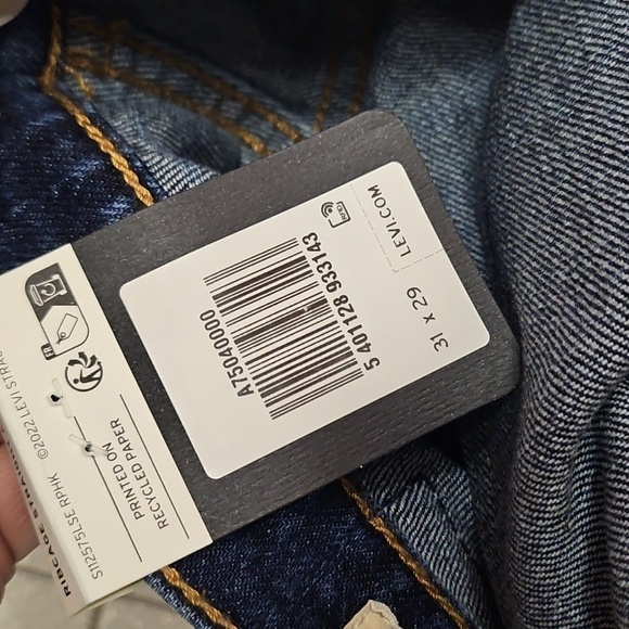 Levi's Ribcage Straight Ankle Blue Denim Jeans - Picture 5 of 6